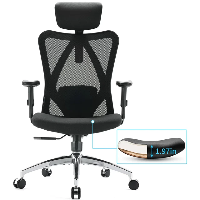 SIHOO ERGONOMIC HIGH Back Office Desk Chair Adjustable with Lumbar