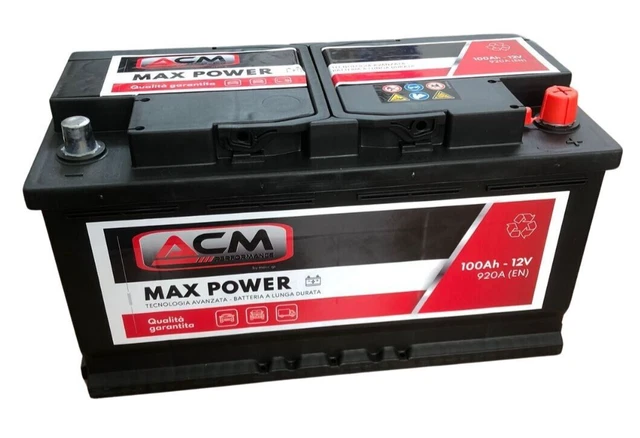 Batteria Auto SPEED MAX L4100 100AH 850A 12V - Polo Destro, Misure 315x190x175mm, Garanzia 2 Anni - Foto 6