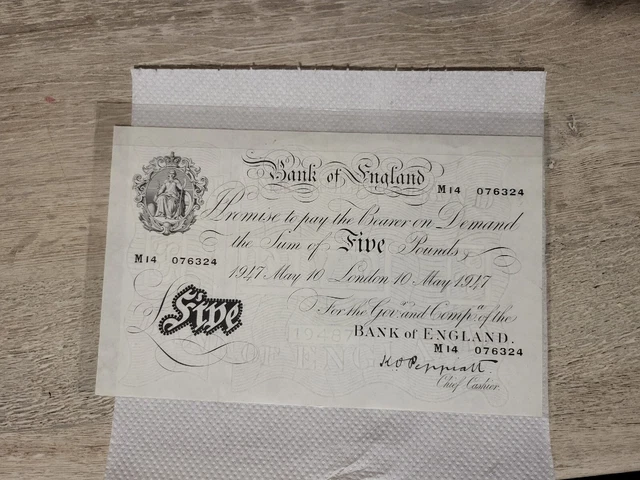Rarest Pound Notes RARE FIVE POUND Paper Note 1947 Bank of England £5 - White Fiver ...