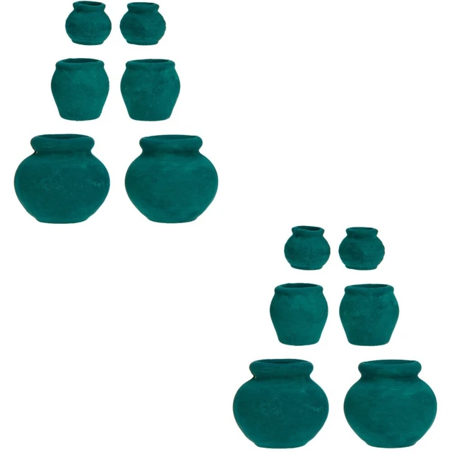 10 Vasi Esagonali In Terracotta Scala 1:12 – Miniatura Per Casa Delle Bambole E Giardino