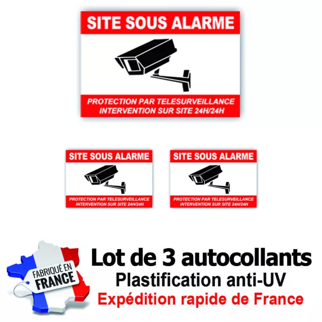 Alarme vidéo surveillance maison sticker propriété télé surveillance Autocollant