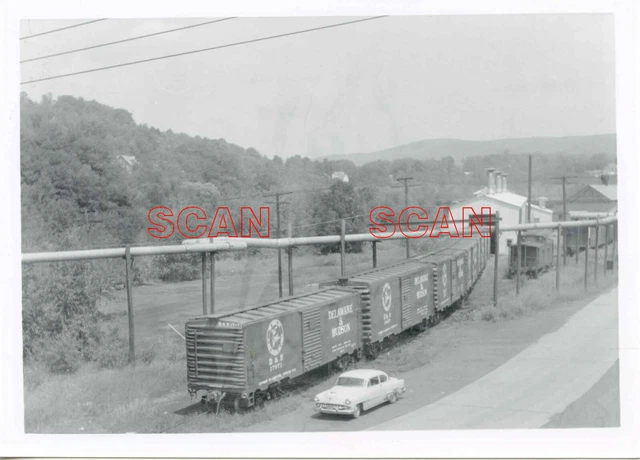 1CC800E RP 1950er Jahre DELAWARE & HUDSON EISENBAHN GÜTERVERKEHR BOXCAR LINE ONEONTA NY