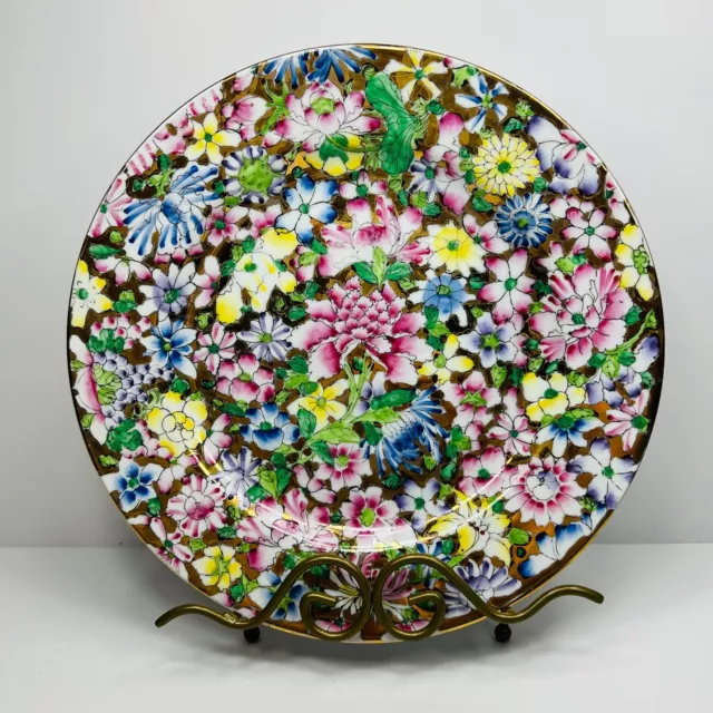 Vintage Princess House Colorful Flowers and Gold Highlights Hand Painted  Plate.