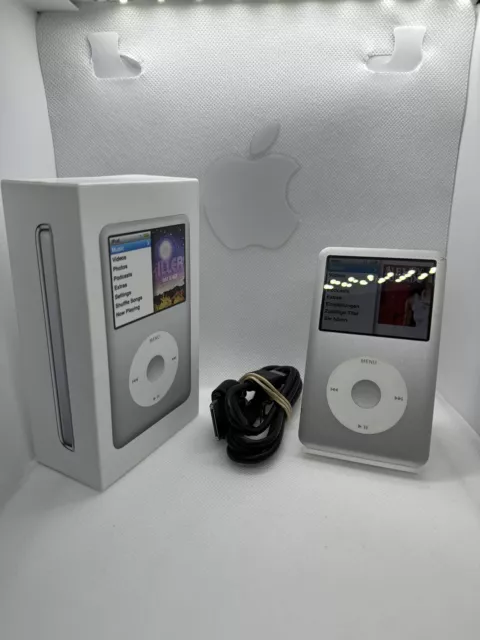 Apple iPod Classic 6. 7. Génération Argent Gris 160GB Occasion État #12318
