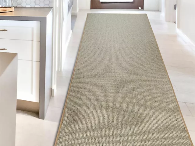 Teppichläufer 1A Teppich auf Maß | Carlton | Beige | Läufer Teppich Carpet