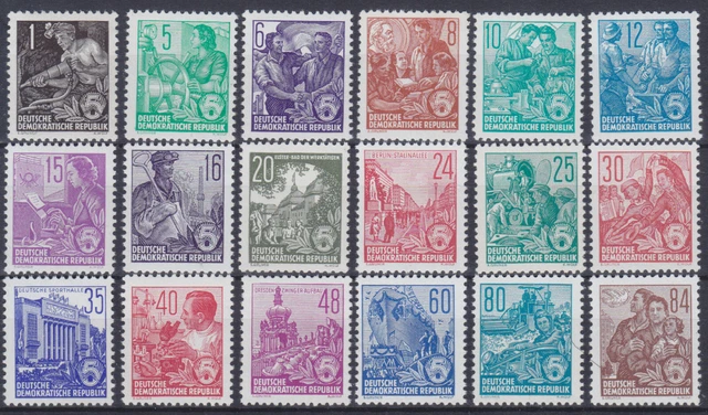 DDR 405/22 ** Freim. Fünfjahresplan (II), im Buchdruck, kpl. postfrisch