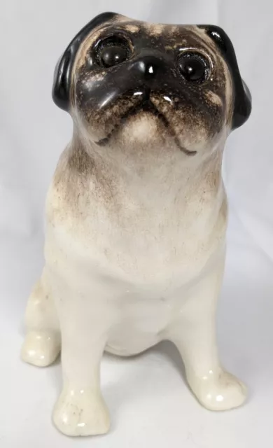 Rare Winstanley Pug Size 2 Cathedral Eyes British Art Pottery Dog