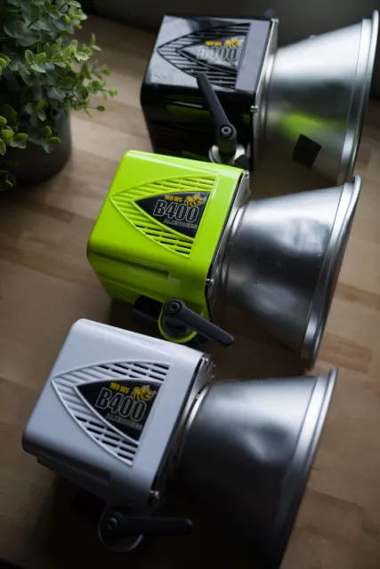3 Alienbees B400 Flash Units with Paul C Buff Transmitters