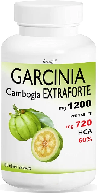 Garcinia Cambogia EXTRAFORTE 1200 Mg per CPR | 720 HCA | 180 Compresse (3 Mesi)
