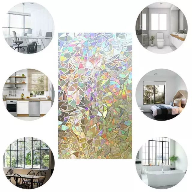 RAINBOW EFFECT DICHROIC Window Film Iridescent Glass Sticker home office  Decor $13.73 - PicClick