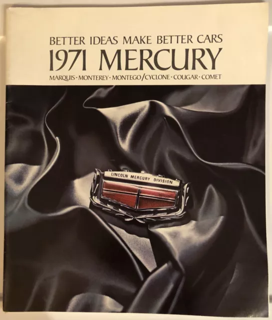 Vintage 1971  Mercury Marquis Cougar Cyclone Car Advertising  Dealer Brochure