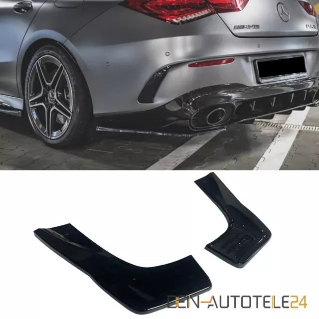 Heck Diffusor Seite Flaps Für Mercedes Cla W118 X118 Cla45 S Glanz Schwarz