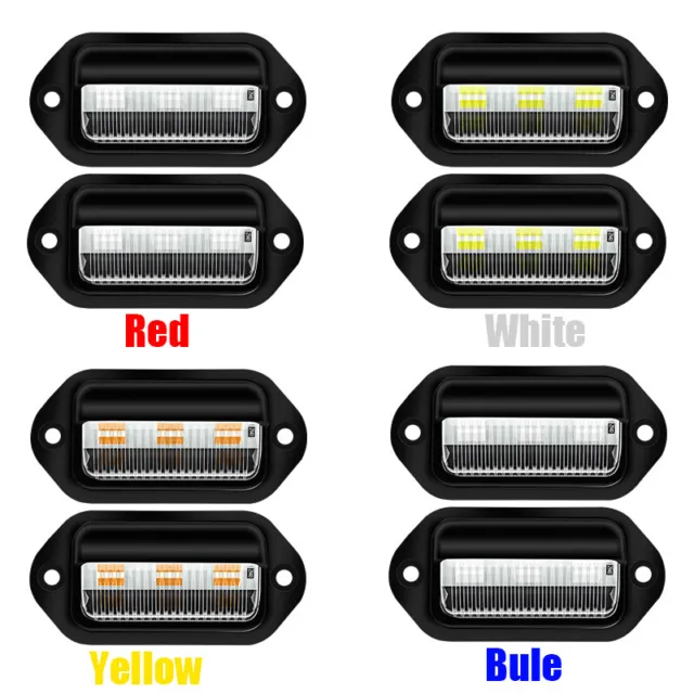 2x LED License Plate Light Tag Lamps Assembly Universal for Truck Trailer RV Van