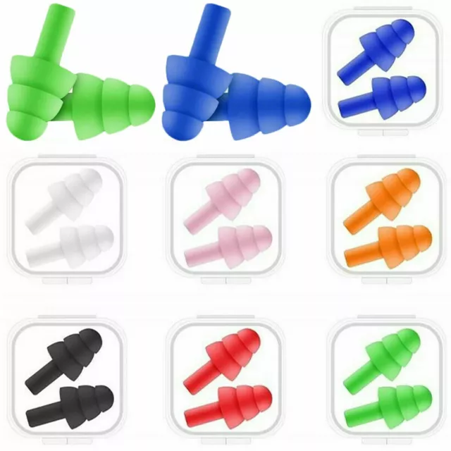 6 paires de bouchons d'oreille bloquant le bruit en silicone souple aide au somm