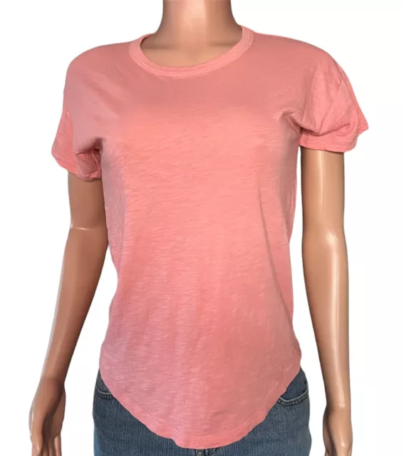 Madewell T- Shirt Womens Small Pink  Short Sleeve Tee Crew Neck Cotton Pullover