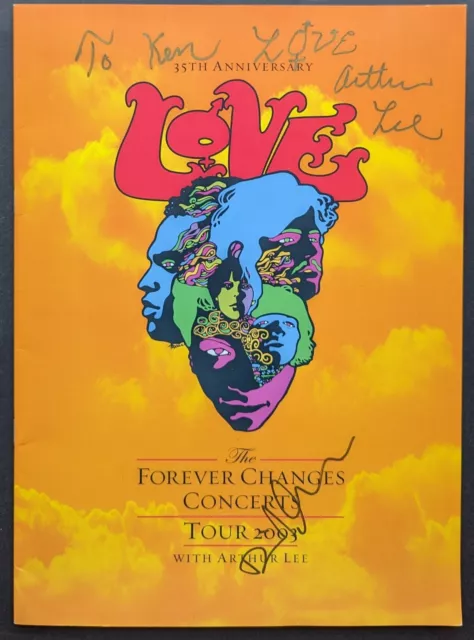 SIGNED Arthur Lee +2 - Love 2003 'Forever Changes' UK Tour Programme