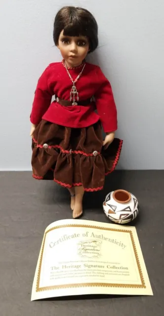THE HERITAGE SIGNATURE COLLECTION Porcelain Navajo Doll Anaba