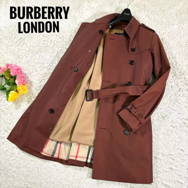 Burberry London Nova Check Wool Liner 2way Trench Coat Red 38/M(US:S) 03582c