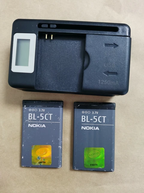 BL-5CT + LCD Charger for Nokia C5-02 3720C 6303 6303c 6303i 6303ci 6730c 6030C