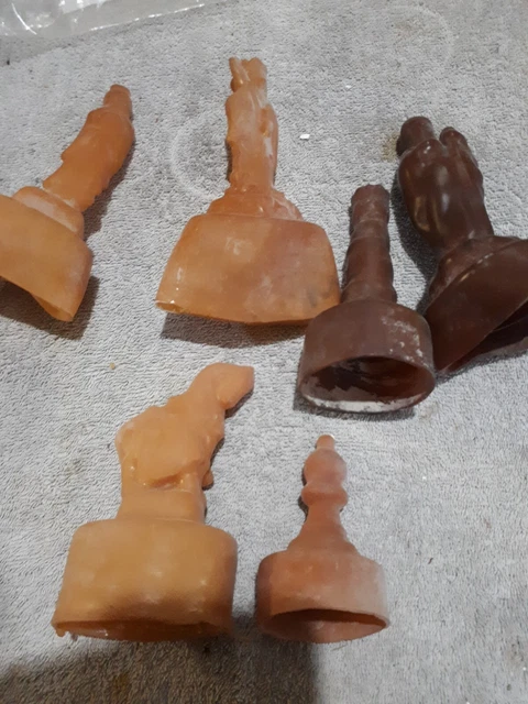 Seis huecos de látex supercast para espacios de ajedrez mixtos