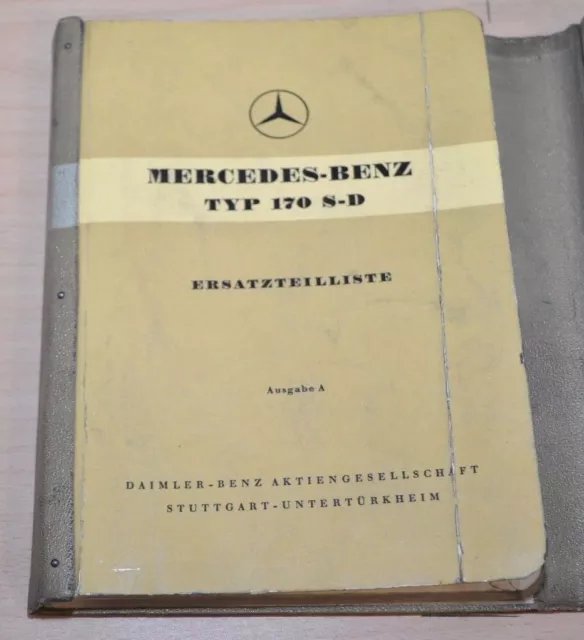 Mercedes Benz Typ 170 S-D 136.181 136.182 Ersatzteilliste Ersatzteilkatalog 1953