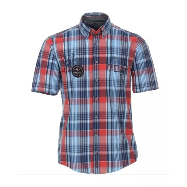 Casa Moda Hombres Ocio Camisa Manga Corta Rojo Azul a Cuadros 923887400 100