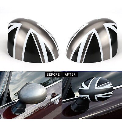 BLACK UNION JACK FLAG SPECCHIETTO Retrovisore Copertura per 2014 ~ BMW MINI COOPER f56 f55 f4 