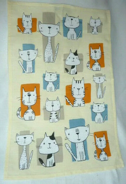 Geschirrtuch Kracht Baumwolle  Katzen 45 x 70cm