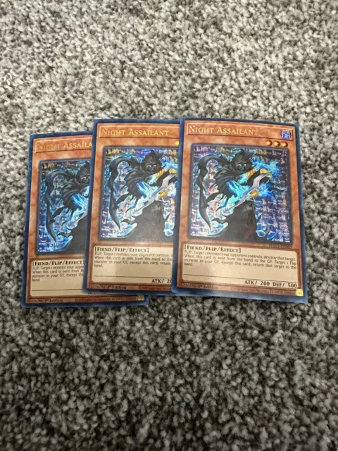 3x Night Assailant - HAC1-EN009 - Ultra Rare - 1st Edition M/NM Yugioh