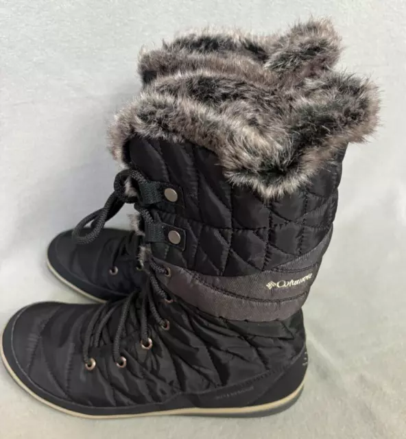 Columbia Women's HEAVENLY OMNI-HEAT Boot Faux Fur Trim Black Size 10.5 (US) NWOB 3