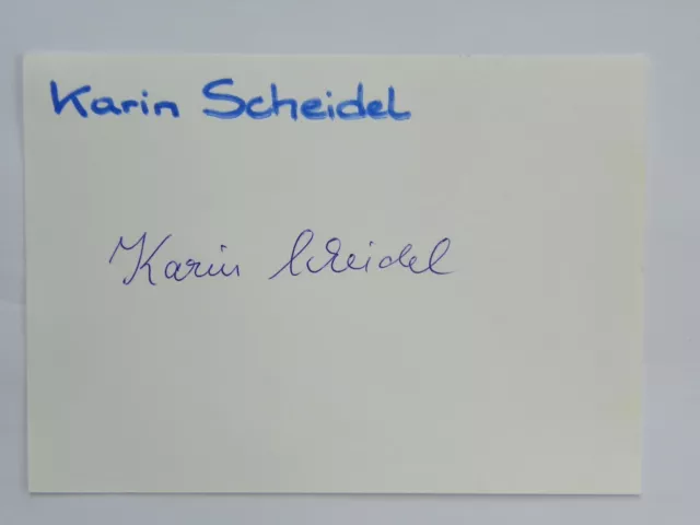 AUTOGRAMM - ORIGINALE UNTERSCHRIFT von KARIN SCHEIDEL (SKILANGLAUF) - MS A162