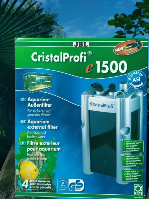 Pompe et filtre aquarium externe, neuf, JBL CristalProfi e1500, vérifié