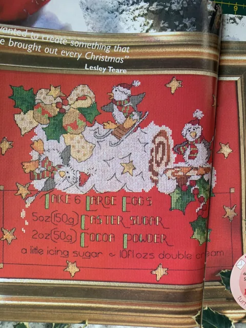 Very Merry Penguins Christmas Sampler Vintage Cross stitch Design chart