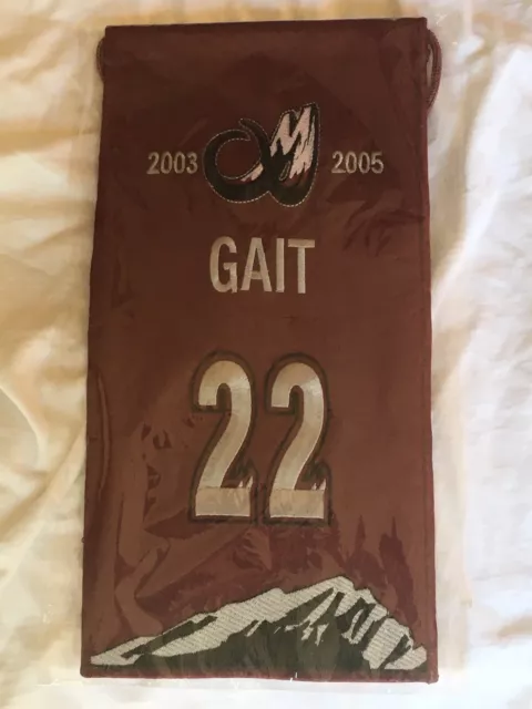 NLL Lacrosse Colorado Mammoth Gary Gait Mini Replica Retirement Banner RARE NLL Lacrosse Colorado Mammoth Gary Gait Mini Replica Retirement Banner RARE