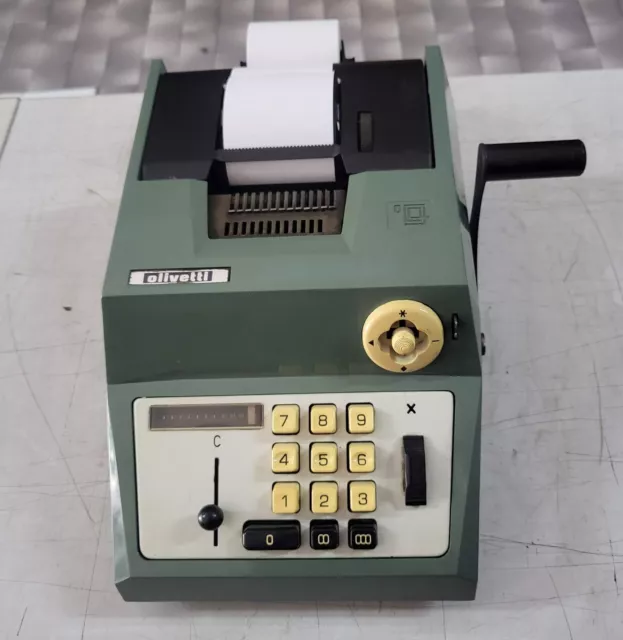 Olivetti Summa Prima 20 A Manovella Vintage Calculator Non Funzionante