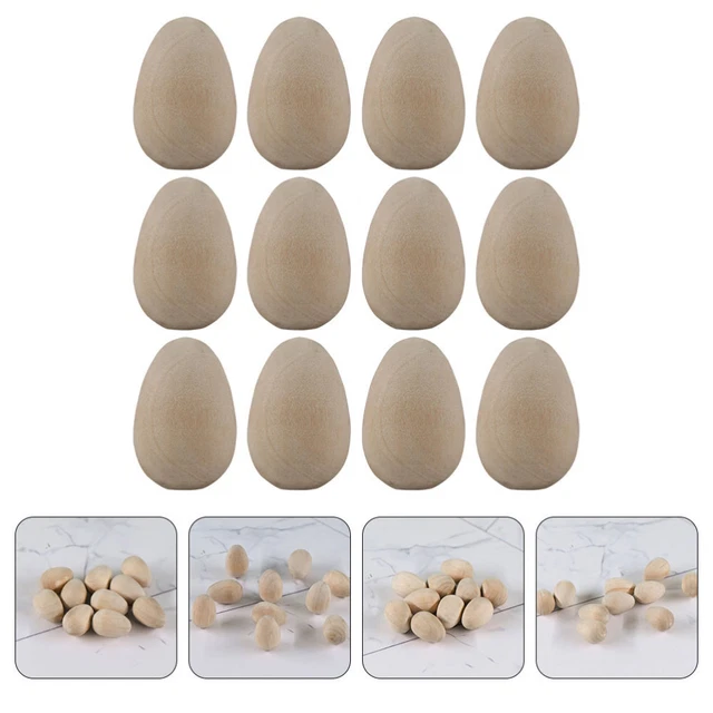 12 piezas Avelei -forma adornos pájaro vacío - pintura juguete madera pájaro