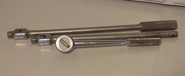 S-K  41653 & 40253 Flex Head 1/2" Breaker Bars, 42470 Ratchet SK Diamond Tools
