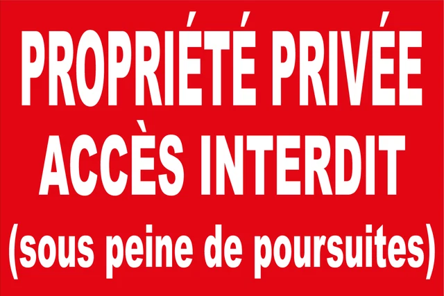 Panneau attention au chien propriété privée - Sticker Communication