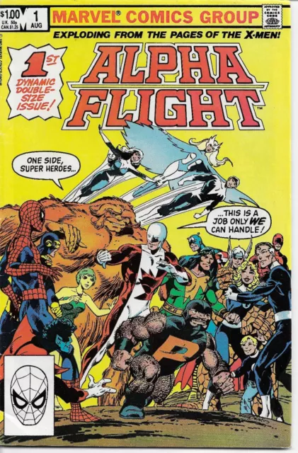 Alpha Flight #1 1st App. Puck & Marrina Marvel Comics (1983 1st series) VFN+