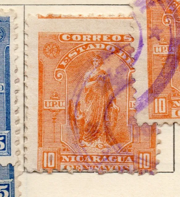 Nicaragua 1899-1900 Early Issue Fine Used 10c. 255013
