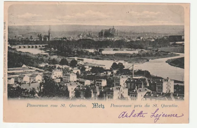 METZ - Moselle - CPA 57 - general view from Mont St Quentin
