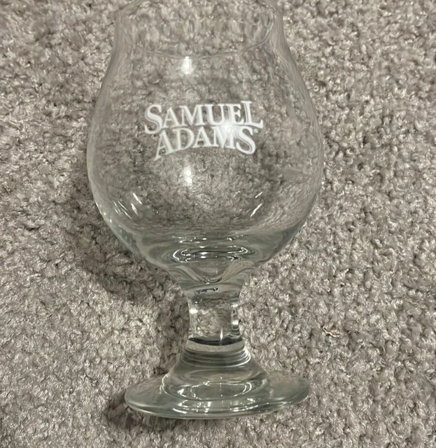 sam adams clear drinking glass