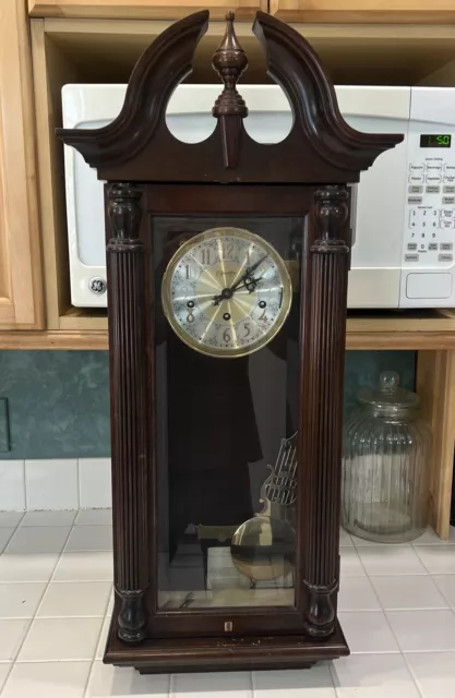 Hamilton Winding Lancaster County Wall Clock  Needs Cosmetic Work