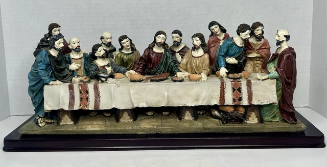 THE LAST SUPPER Leonardo da Vinci Tribute Religious Statue 19” Mantle ...