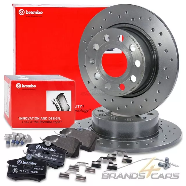 Brembo Sport-Bremsscheiben+Beläge Hinten Für Audi A3 Seat Leon Octavia Vw Golf 5