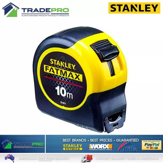 Stanley Fatmax 10m Metric Tape Measure NEW MODEL Measuring Fat Max 10Mtr Metre 3