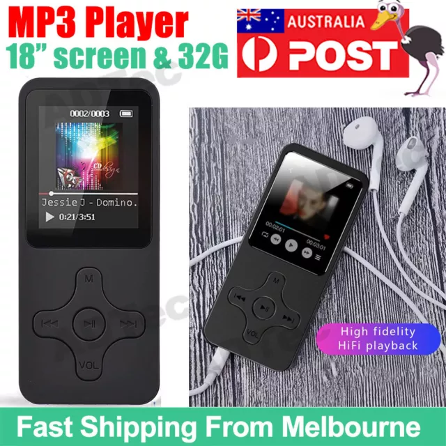 32 GB MP3 MP4 Music Player 1.8'' Screen Portable FM Radio Voice Recorder Gifts A