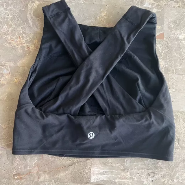 Lululemon Black Racerback Nulu Sports Bra Size 6