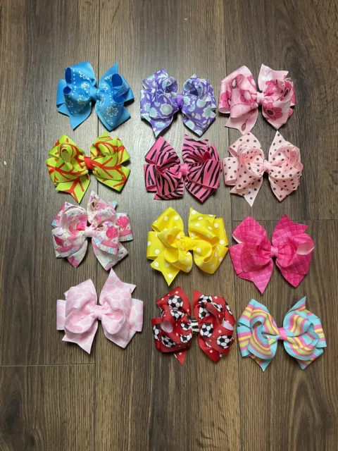 5.5 Inch Pink Fable Hair Bow: Handmade Linen Cotton Hair Clip for Girls - 1  PCS