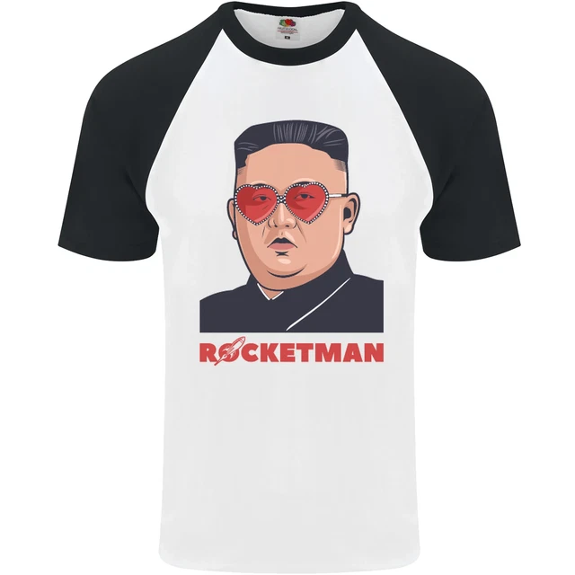 Maglietta da baseball Rocket Man Kim Jong-un Missile Test divertente da uomo S/S